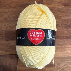 Red Heart Comfort Lightweight Yarn in Pale Yellow